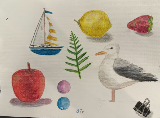 Watercolor pencil practice by Amy Justis